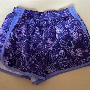 Champion Purple Printed Athletic Shorts with Lilac Trim